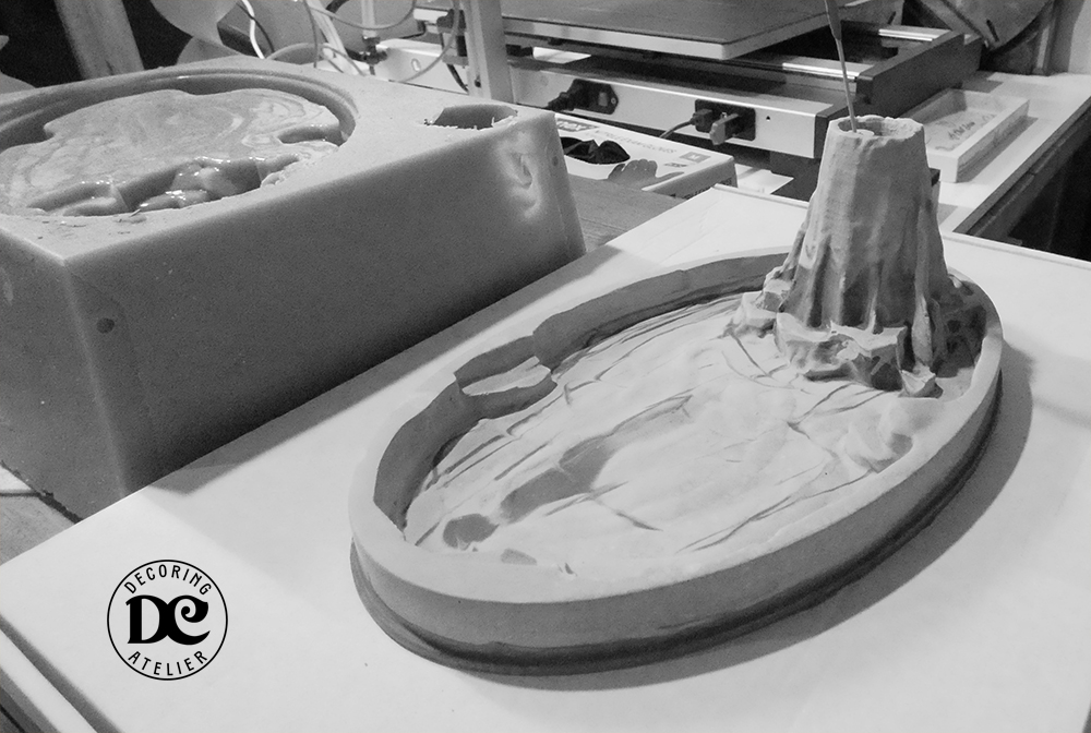 Eco resin wierookhouder model Volcano.