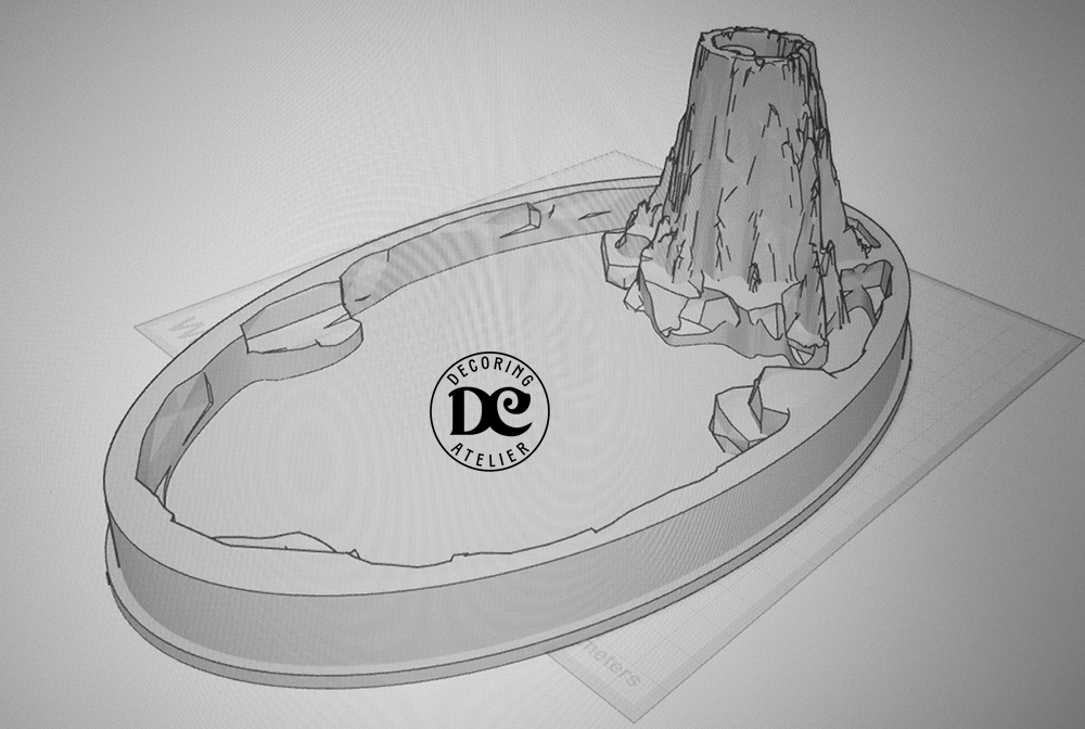 3D ontwerp van een berg gemaakt door Decoring Atelier