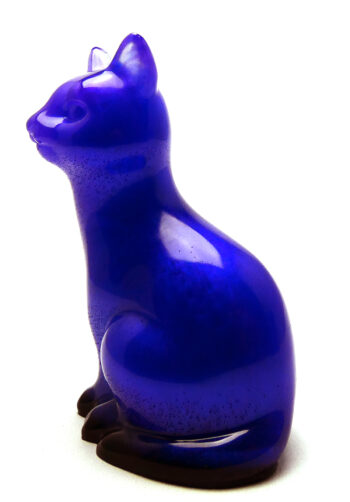 Kattenbeeldje Epoxy - Paarsblauw Mica Serie