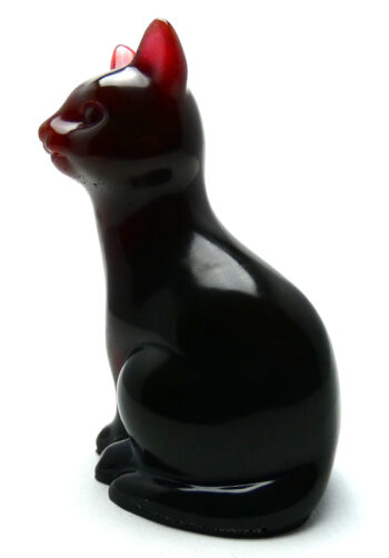 Kattenbeeldje Epoxy - Koperrood Mica & Zwart