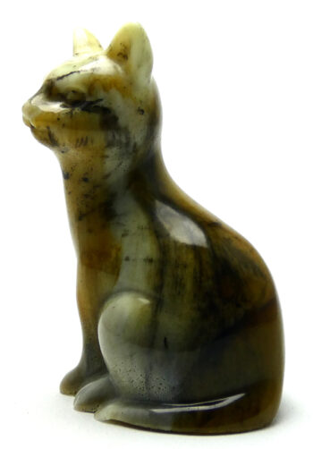 Kattenbeeldje Epoxy - Creme Glow Bruin Zwart