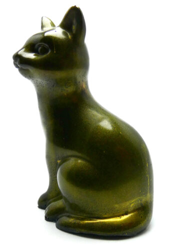 Kattenbeeldje Epoxy - Zwart & Goud Mica - B-Stock 1