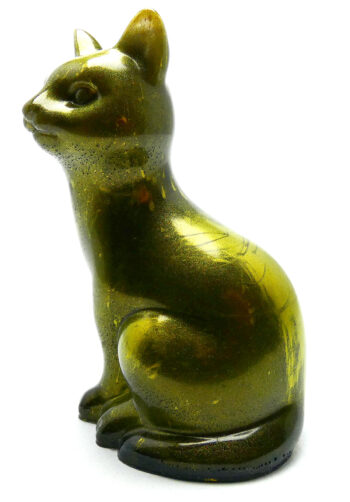 Kattenbeeldje Epoxy - Zwart & Goud Mica - B-Stock 3