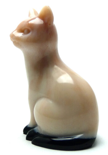 Kattenbeeldje Epoxy - Ivoorwit & Oudroze