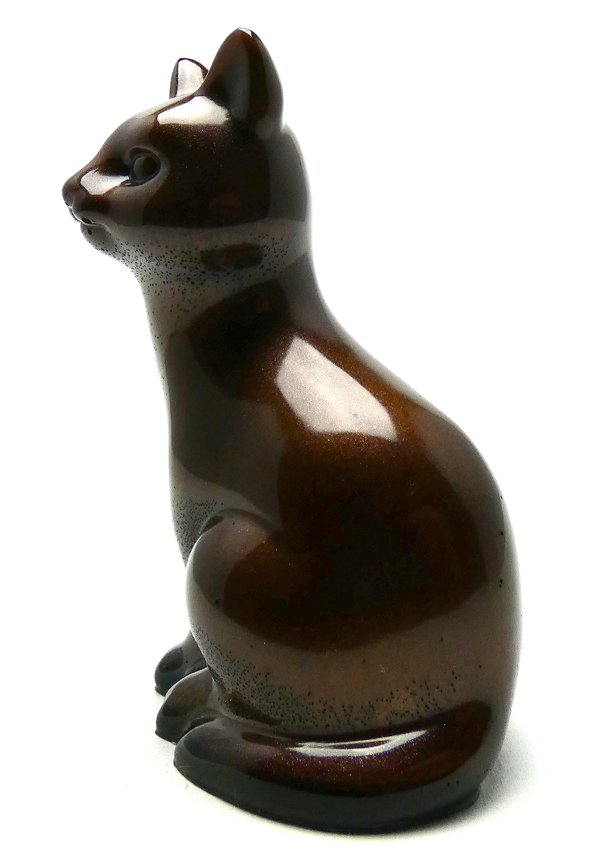 Kattenbeeldje Epoxy - Mokka Bruin Mica