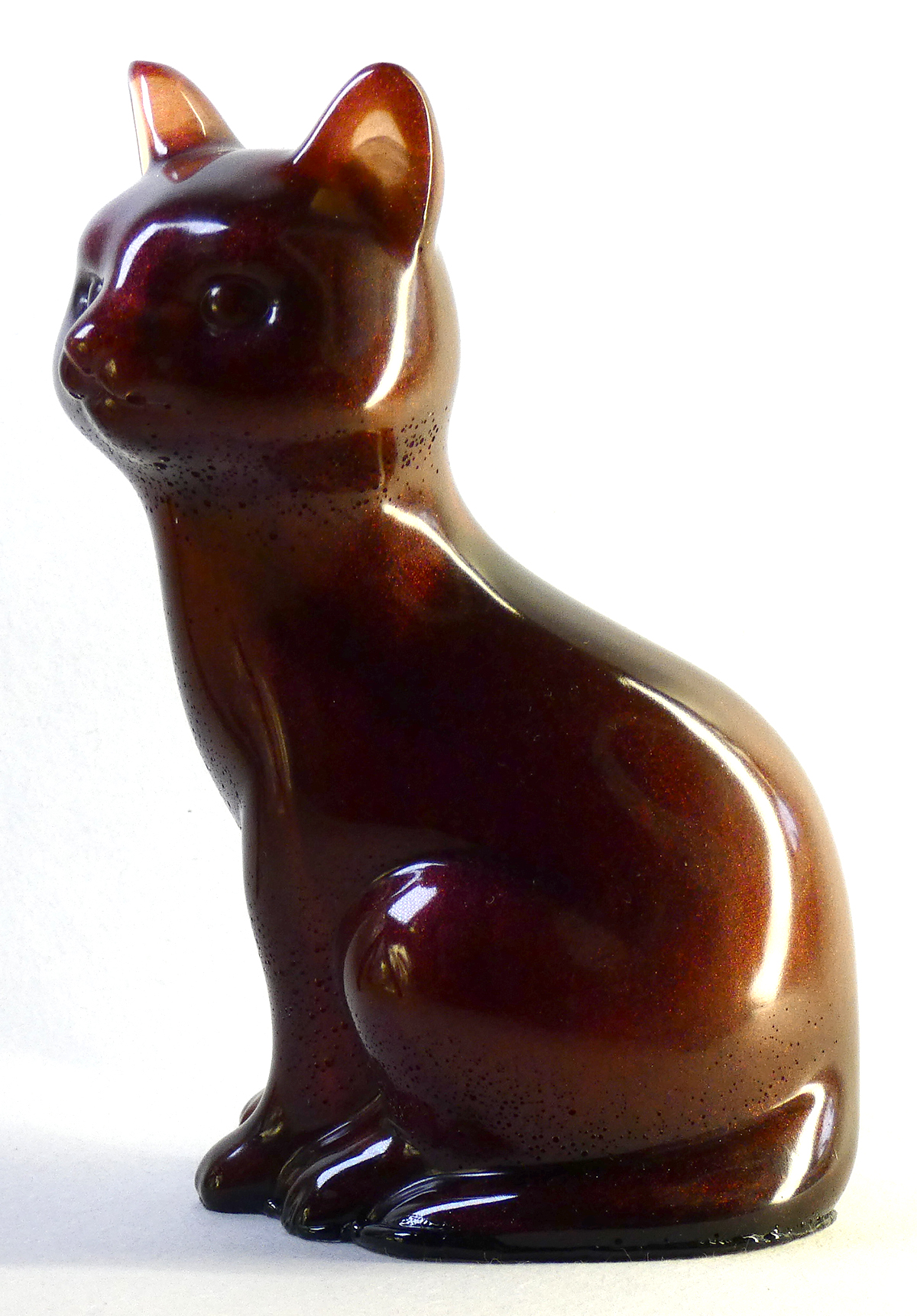 Kattenbeeldje Epoxy - Wijnrood Mica - Afbeelding 2