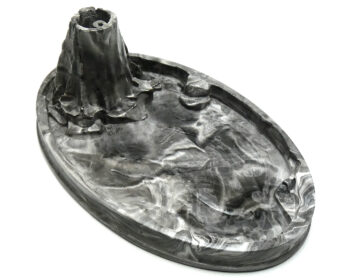 Wierook Houder Eco Resin - Volcano - Antraciet Marmer Effect