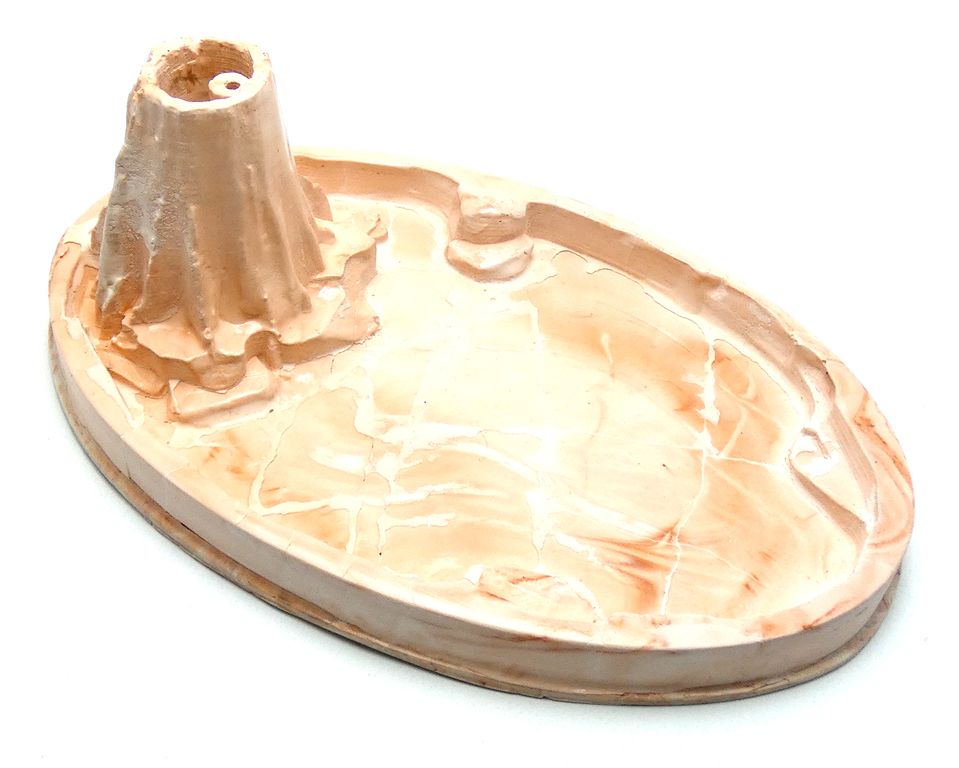 Wierook Houder Eco Resin - Volcano - Klassiek Roze met Wit