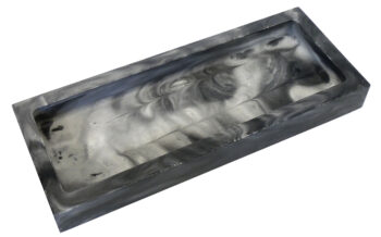 Rechthoekige Schaal Eco Resin Medium - Antraciet Grijs Flow 2