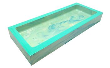 Rechthoekige Schaal Eco Resin Medium - Pistache Groen, Blauw & Turquoise