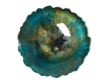 Ronde Schaal Epoxy - Turquoise Galaxy