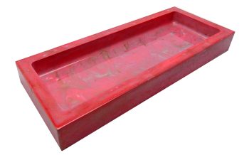 Rechthoekige Schaal Eco Resin Medium - Rood, Roze & Goud