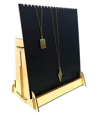 Houten Dubbel Display Standaard Voor Sieraden - Model Etalagi